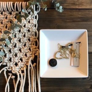 Treasure & Bond Black Druzy Pendant Gold Necklace